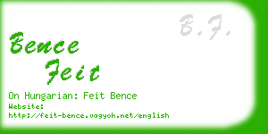 bence feit business card